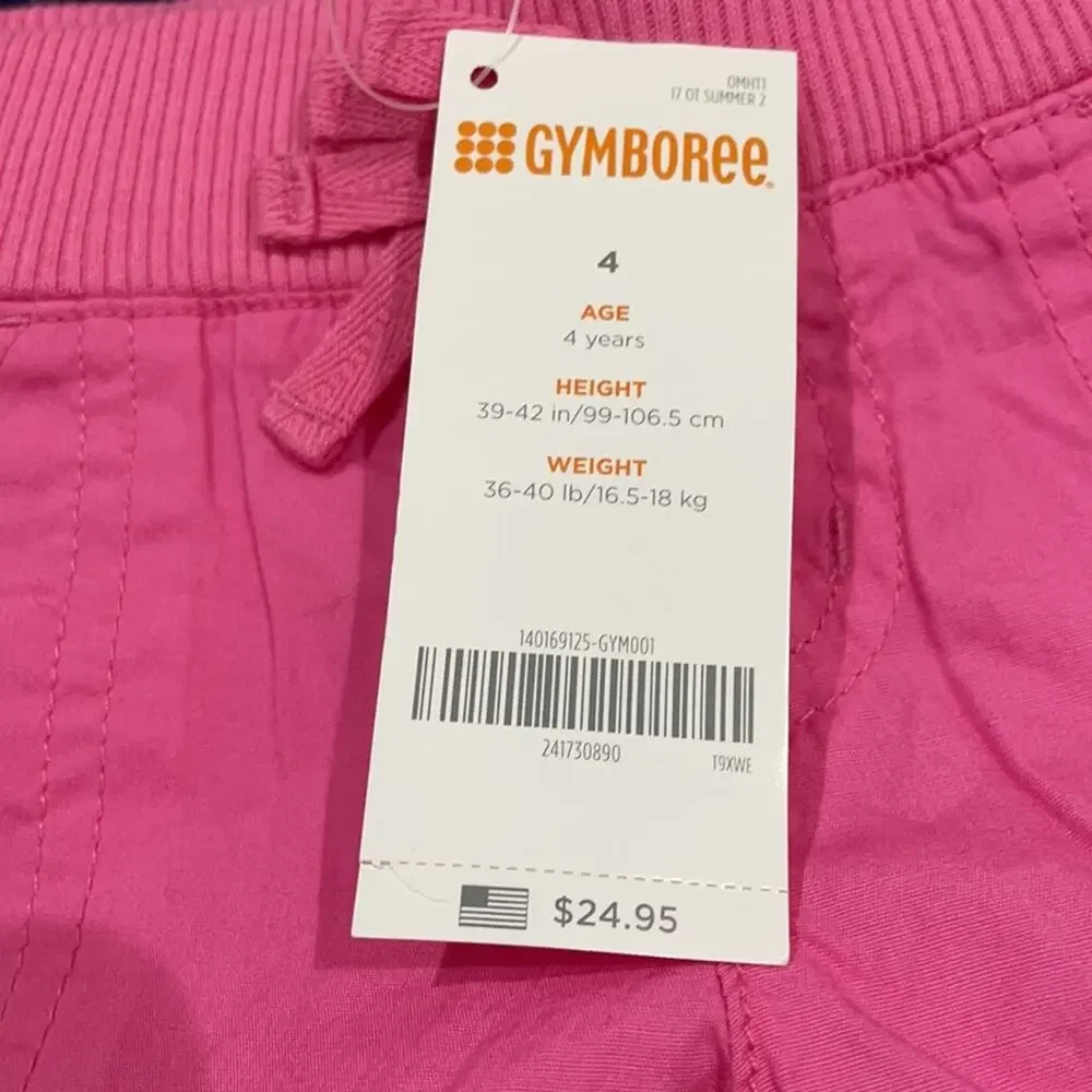 Gymboree 4 pink shorts and 2 short sleeve t’s NWT